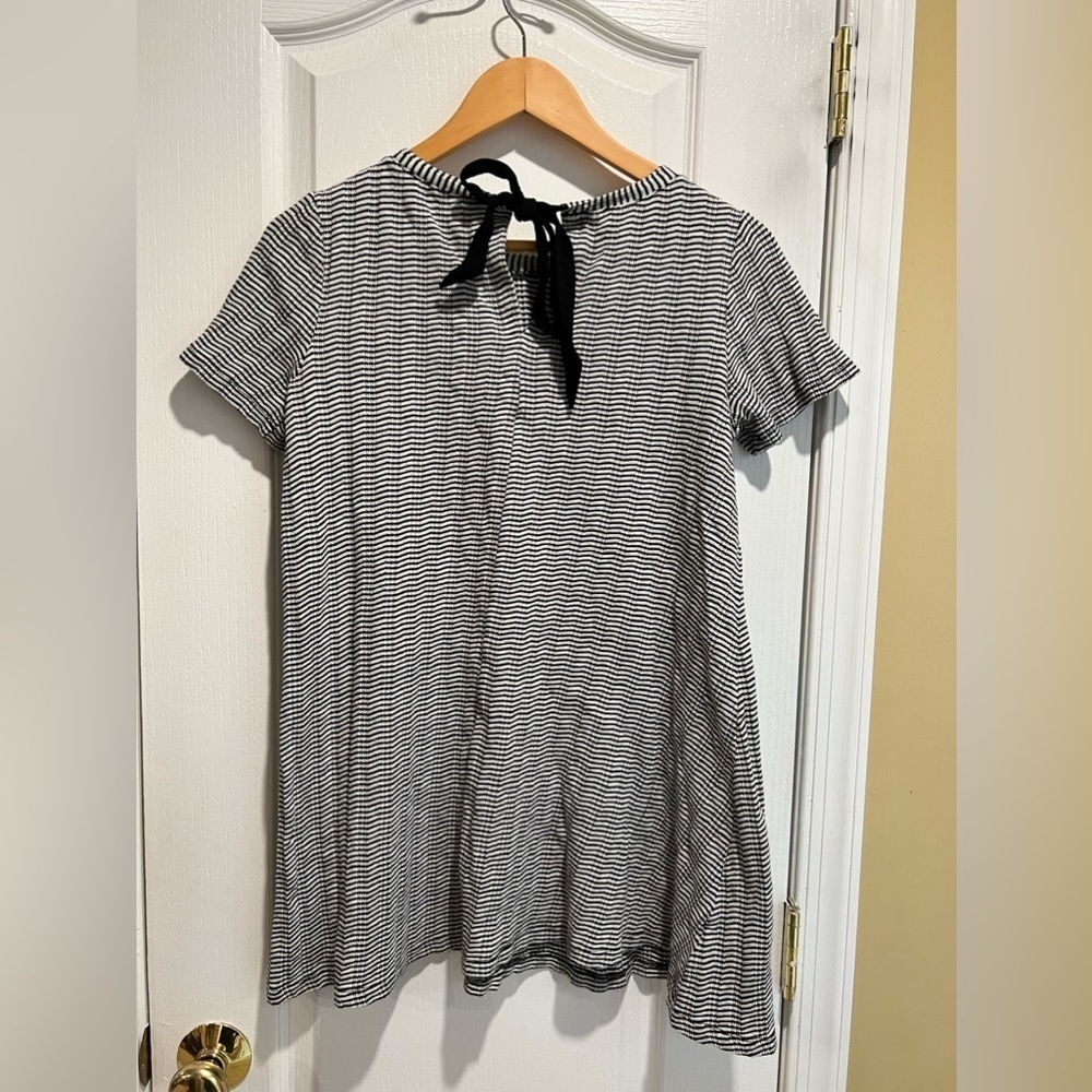 LOFT Striped Tie Back Swing Dress -small petite - Picture 3 of 3